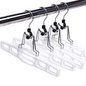 Juego de 10 perchas para falda de alta calidad, juego de 10 piezas para colgar falda delgada con abrazadera, juego de 10 piezas para pantalones cortos con cierre de bloqueo resistente, juego de perchas de mezclilla de calidad multiusos