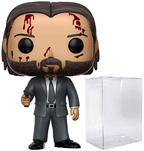 Funko Pop! Películas: John Wick Capítulo 2 - Figura de vinilo Bloody Limited Chase Variant (incluido con funda protectora Pop Box)