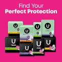 U By Kotex Almohadillas femeninas para adolescentes ultrafinas con alas, protección durante la noche, 48 unidades (4 paquetes de 12), 12 unidades