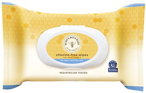 Burt's Bees Baby Toallitas sin cloro, toallitas naturales sin perfume, 72 toallitas