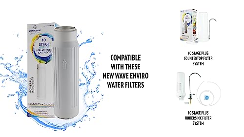 New Wave Enviro Sistema de filtro de agua 10 Stage Plus y cartucho