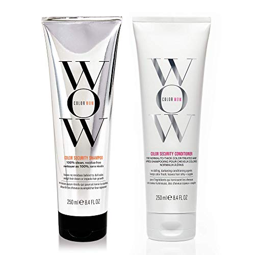 Color Wow Color Security Shampoo & Color Security Conditioner Duo, for Normal to Thick Hair, No Parabens, No Sulfates, Cruelty-Free, Residue-Free, Vegan for super glossy, hydrated, silky-soft hair