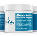 Glycolic Acid 20% Resurfacing Pads with Vitamins B5, C & E, Green Tea, Calendula, Allantoin - Exfoliates Surface Skin and Reduces Fine Lines and Wrinkles