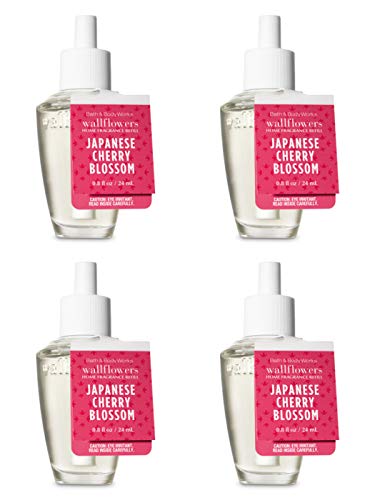 Baño cuerpo y obras Japanese Cherry Blossom Wallflower fragancia recambio. 4 Pack 0,8 oz