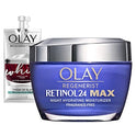 Olay Regenerist Retinol 24 Max Moisturizer, Retinol 24 Max Night Face Cream, 1.7 Oz + Whip Face Moisturizer Travel/Trial Size Gift Set