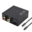 hanstend DAC - Convertidor de Audio Digital a analógico SPDIF coaxial Toslink a analógico estéreo L/R RCA 3,5 mm Jack Adaptador de Audio con Cable óptico PS3 Xbox HD DVD PS4 Amps