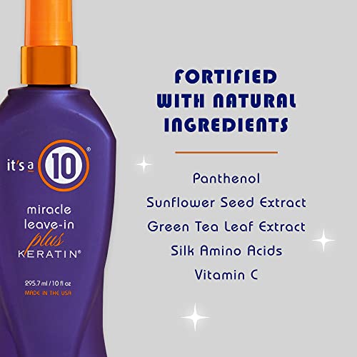 it's a 10 Miracle Leave-In Plus Keratin Spray 10 onzas