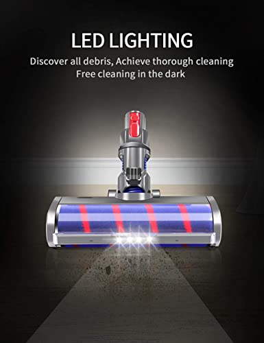 E.LUO cepillo para polvo de rodillo suave para cabeza de piso compatible con Dyson V7 V8 V10 V11 piezas de aspiradoras giratorias