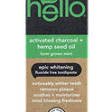 Hello Oral Care Activated charcoal + hemp sls free whitening toothpaste and black bpa-free toothbrush
