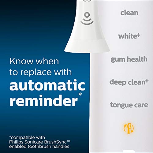 Philips Sonicare Optimal Plaque Control replacement toothbrush heads, HX9023/65, BrushSync technology, White 3-pk