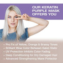 Vitamins Keratin Hair Mask Acondicionador profundo - Tratamiento reparador ultra proteico para cabello grueso seco dañado o teñido rizado rizado y liso grueso