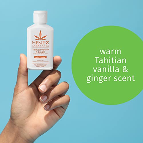Hempz Hidratante corporal de hierbas de vainilla y jengibre de Tahití