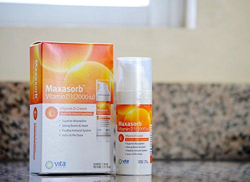 Vita Sciences Vitamin D3 Skin Cream - 2000IU Maxasorb D3 Lotion - 1.7 Fl Oz by Vita Sciences