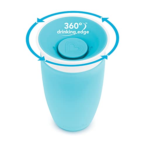 Munchkin Miracle 360 Vaso para niños, verde/azul, 295 ml, 2 unidades