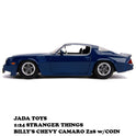 Jada Toys Billy's Chevrolet Camaro Z28 Azul Oscuro con Coins Stranger Things (2016) TV Series 1/24 Diecast Model Car por Jada 31110
