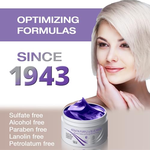 Vitamins Keratin Hair Mask Acondicionador profundo - Tratamiento reparador ultra proteico para cabello grueso seco dañado o teñido rizado rizado y liso grueso