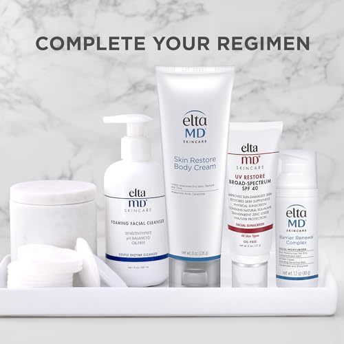 EltaMD Barrier Renewal Complex Face Hidratante con ácido hialurónico para piel seca, funciona para minimizar visiblemente las líneas finas y arrugas, loción facial hidratante para la noche, 1.7 onzas