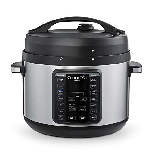 Crock-Pot 2097588 10-Qt. Express Crock Multi-Cooker with Easy Release Steam Dial, Quart, Stainless Steel