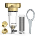 Waterdrop Filtro de agua de sedimentos reutilizable, sistema de prefiltración para toda la casa