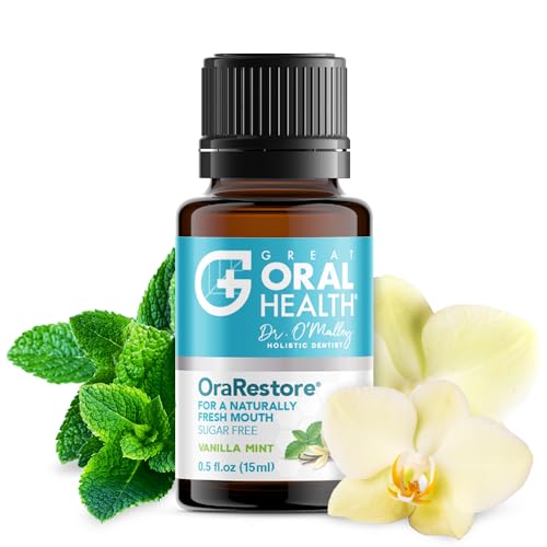 OraRestore - Tratamiento natural para mal aliento - Mezcla concentrada de aceites esenciales - Pasta dental líquida formulada por dentista y enjuague bucal para encías y dientes saludables, aceite de dientes para cuidado bucal con libro electrónico de 15