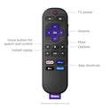 Roku Express 4K+ | Reproductor Multimedia de transmisión HD/4K/HDR con transmisión inalámbrica Suave y Control Remoto de Voz Roku con Controles de TV, Incluye Cable HDMI Premium