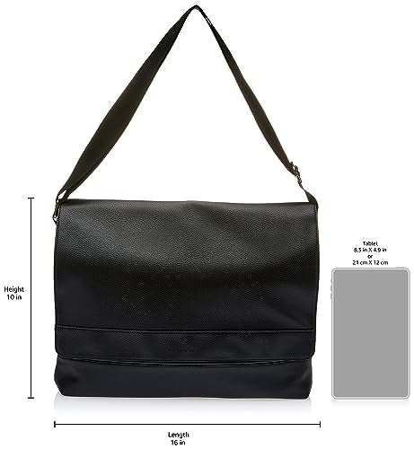 Kenneth Cole Reaction Grand Central - Bolso bandolera de piel vegana para portátil y tablet