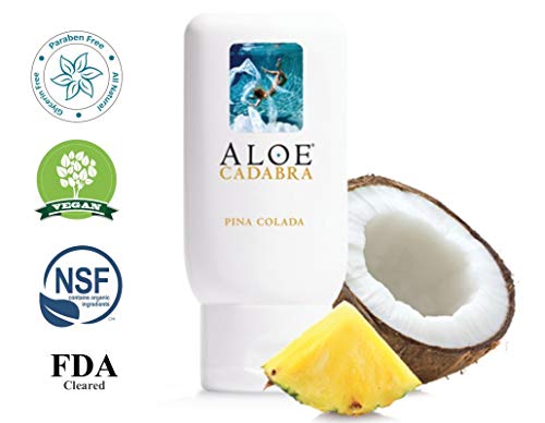 Aloe Cadabra Lubricante personal comestible para hombres, mujeres y parejas, 2.5 onzas