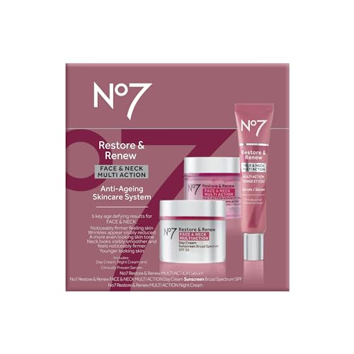 No7 Restore & Renew Face & Neck Multi Action Skincare System , pack of 1
