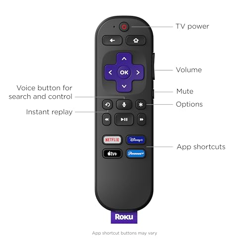 Roku Streaming Stick 4K 2021 | Streaming Device 4K/HDR/Dolby Vision with Roku Voice Remote and TV Controls
