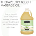 Bon Vital' Therapeutic Touch Massage Oil Made with Olive Oil to Repair Dry Skin & Soothe Sore Muscles, Lightweight Oil Perfect for Any Massage to Hydrate and Nourish Dry, Rough Skin, 1 Gallon Bottle