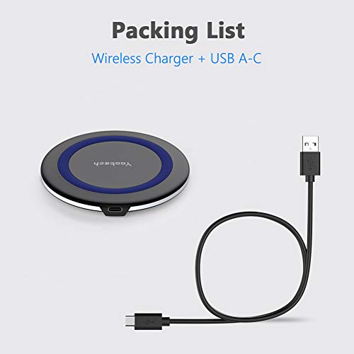 yootech Cargador inalámbrico con Certificado Qi de 7,5 W de Carga inalámbrica Compatible con iPhone