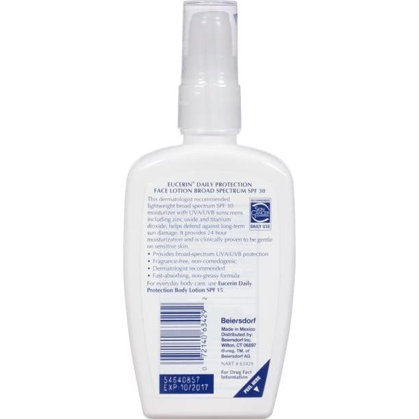 Eucerin - Daily Protection Moisturizing Face Lotion Fragrance Free 30 SPF - 4 oz. by Eucerin