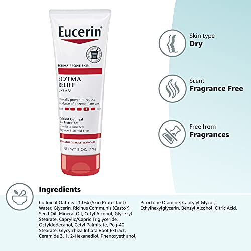 Eucerin Eczema Relief Body Creme for Unisex Body Cream 8 oz
