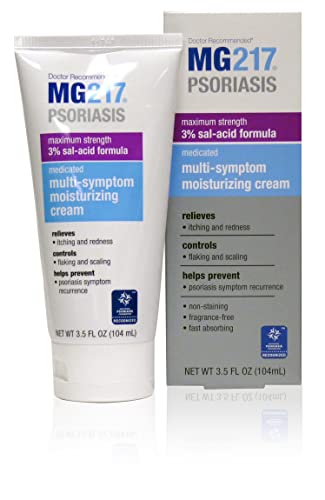 MG217 crema para la psoriasis, 3% de ácido salicílico crema hidratante para la psoriasis, 3.5 onzas líquidas