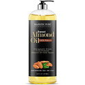 Majestic Pure Sweet Almond Oil, Super Triple A Grade Quality, 100% Pure and Natural from Spain, Cold Pressed , 16 fl oz.