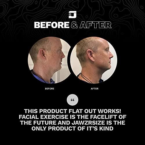 Jawzrsize Tonificador Facial, Aparato ejercitador de mandíbula y Equipo tonificador de Cuello (Niveles de múltiples resistencias Disponibles)
