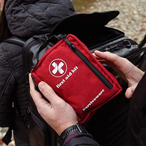 Pequeño kit de primeros auxilios para senderismo, mochila, camping, viajes, coche y ciclismo. Con bolsas de laminado impermeables ¡Proteja sus suministros! Prepárate para todas las aventuras al aire última intervensión o en casa y trabajo