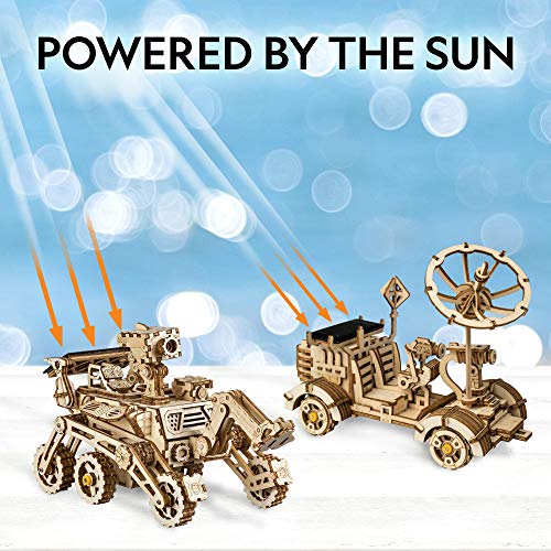 NATIONAL GEOGRAPHIC Solar Space Explorers - DIY Moon Buggy and Mars Rover Model Kit, Each Powered by a Solar Panel, Great STEM Toy for Girls and Boys Interested in Outer Space and Engineering