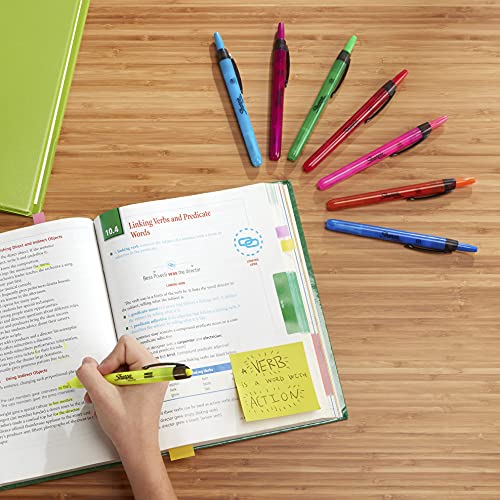 Sharpie Accent – Rotulador fluorescente retráctil, Colores Variados, 8-Count