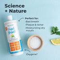 Oxyfresh Fresh Breath enjuague bucal de menta limón – galardonado con el envase bucal recomendado por el dentista, sin alcohol, sin flúor, con aloe y aceites esenciales naturales.