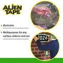 Bell+Howell - Alientape Nano cinta de doble cara, adhesivo extraíble multiusos con agarre transparente, cinta de montaje lavable, resistente, para alfombras, marcos de fotos, decoración de pósteres