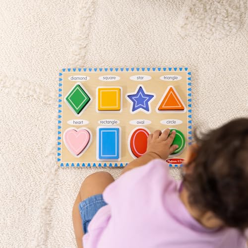 Melissa & Doug Shapes Rompecabezas de madera grueso