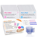MomMed Tiras de prueba de ovulación y embarazo (HCG20-LH70), kit predictor de ovulación en casa incluye 20 pruebas de embarazo, 70 tiras de prueba de ovulación y 90 tazas de orina, prueba precisa de fertilidad, pruebas OPK