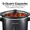 Hamilton Beach 33195 Extra-Large Stay or Go Slow Cooker, 10 Quart Capacity, Black