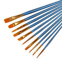 KDDOM - Juego de 10 pinceles de pintura para el pelo de nailon, punta redonda, para todo propósito, pintura al óleo de acuarela