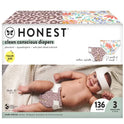 The Honest Company Clean Conscious Diapers | Plant-Based, Sustainable | Classic Stripes + Feeling Nauti | Super Club Box