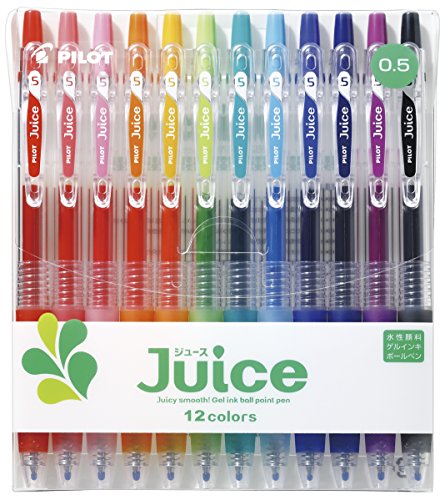 Pilot Juice Bolígrafo de tinta de gel, 0.38 mm, juego de 12 colores, Standart