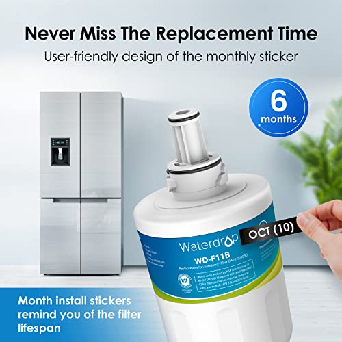 Waterdrop DA29-00003G Filtro de agua para refrigerador, repuesto para Samsung DA29-00003G, DA29-00003B, DA29-00003A, Aqua-Pure Plus, HAFCU1, RFG237AARS, FMS-1, RS22HDHPNSR, RSG257AARS, WSS-1, 3 filtros