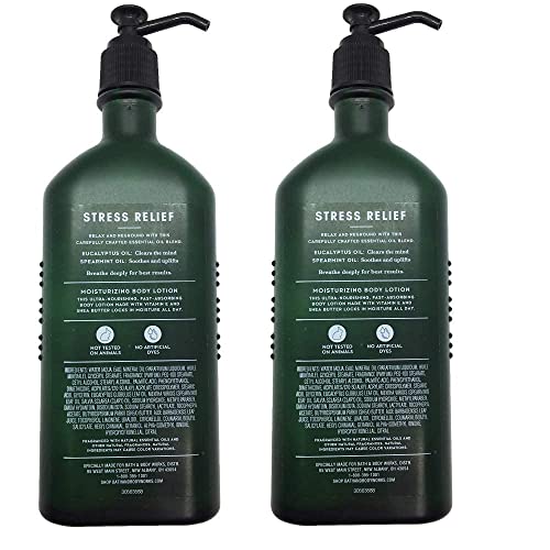Bath and Body Works Aromatherapy Body Lotion Eucalyptus Spearmint (2-Pack), 6.5 oz each