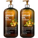 Argan Oil Shampoo and Conditioner, from Majestic Pure, Improve formula Sulfate Free, Vitamin Enriched, Volumizing & Gentle Hair Restoration Formula for Daily Use, for Men and Women, 16 fl oz Each